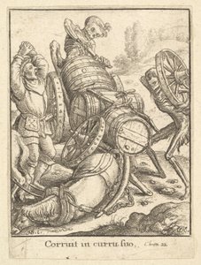 Fuhrmann, aus dem Totentanz, 1651 von Wenceslaus Hollar