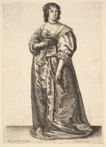 Ganzkörperporträt einer Dame, nach Anthony van Dyck, 1625-77