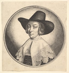 Frau mit breitkrempigem Hut, 1642