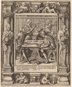 Spieler von Wenceslaus Hollar after Hans Holbein the Younger after Abraham van Diepenbeeck