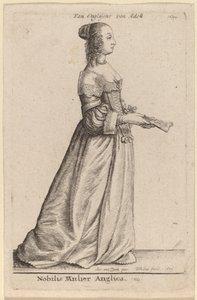 Edle englische Frau von Wenceslaus Hollar after Sir Anthony van Dyck