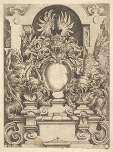 Entwurf für eine Kartusche, Tafel aus Dietterlins Architecttura, 1598