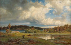 Landschaft bei Kuru im Morgenlicht von Werner Holmberg