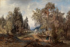 Landschaft mit Schafen von Werner Holmberg
