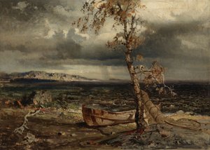 Sturm auf dem See Näsijärvi von Werner Holmberg