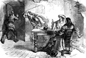 Der Tumult in der Ship Tavern, 17. Jahrhundert, um 1880 von Whymper