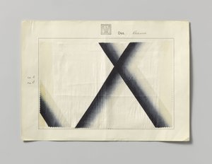 Stoffprobe mit bedruckter Seide, Muster Diana von Wiener Werkstätte