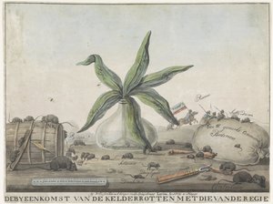 Karikatur der französischen Zollbeamten, 1813-1814 (Das Treffen der Kelleratten mit denen der Regie)