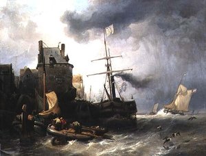 Der Sturm bei Dünkirchen von Wijnand Joseph Nuyen