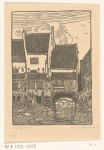 Häuser am Hafen von Enkhuizen von Wijnand Otto Jan Nieuwenkamp (signed by artist)