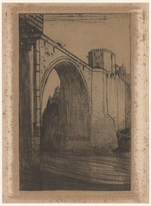 Puente de Alcántara über den Tajo in Toledo von Wijnand Otto Jan Nieuwenkamp (signed by artist)