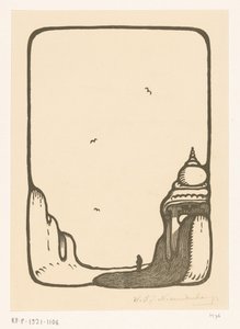 Weg zu einem Tempeltor in Madurai (Tempeltor Madura) von Wijnand Otto Jan Nieuwenkamp (signed by artist)