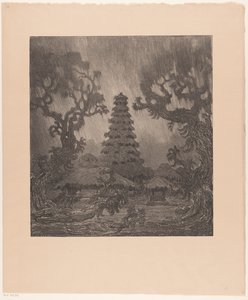 Pagode im Regen