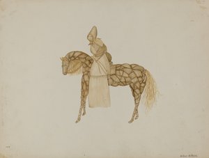 Maiskolbenpuppe auf Pferd von Wilbur M Rice