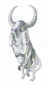 Gehörntes Fantasiewesen von Wildemar Doomgriever