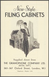 Die Aktenschränke der Gramophone Company, 1920er Jahre