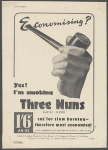 Three Nuns Pfeifentabak, ca. 1930er Jahre
