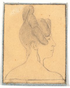 Frauenkopf. Profil nach rechts
