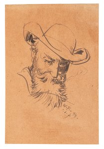 Selbstporträt mit Hut, 1894