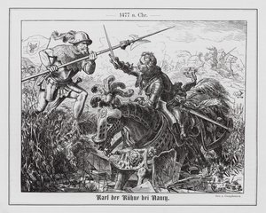 Karl der Kühne in der Schlacht von Nancy