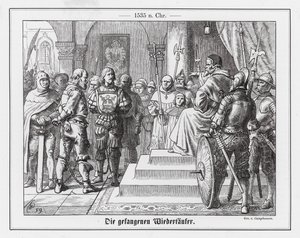 Deutsche Täufergefangene in Ketten nach der Eroberung von Münster von Wilhelm Camphausen