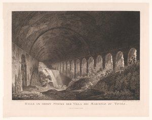 Blick in die Ställe der Villa Maecenas in Tivoli