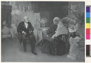 Königin Victoria und Kaiser Franz Joseph im Hotel du Cimiez in Nizza