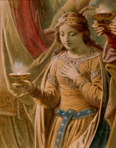 Das Wunder des Grals, aus der Lohengrin-Saga, Salon (Detail) von Wilhelm Hauschild