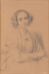 Porträt der Komponistin Fanny Hensel geb. Mendelssohn 1805-1847, 1847 von Wilhelm Hensel