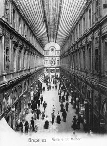 St. Hubert Galerie in Brüssel, um 1900