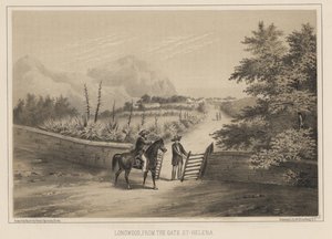 Longwood, vom Tor aus, St. Helena, 1855