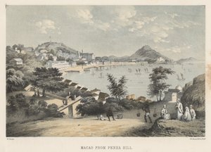 Macao vom Penha-Hügel, 1855