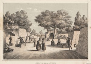Straße in Napha, Lew Chew, 1855
