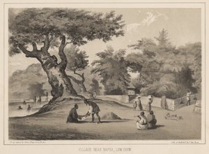 Dorf in der Nähe von Napha, Lew Chew, 1855 von Wilhelm Joseph Heine