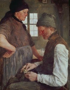 Der Spargroschen. 1879 von Wilhelm Maria Hubertus Leibl