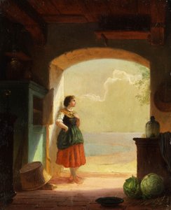 Junges Mädchen am Toreingang von Wilhelm Lichtenheld