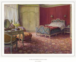Geschäft der Teppichhersteller Halbmond-Teppichfabrik Von Koch und Te Kock (Farblithographie) von Wilhelm Ludwig Heinrich Claudius