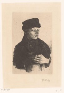 Bauernjunge mit Krug von Wilhelm Maria Hubertus Leibl (signed by artist)