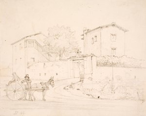 Eselskarren vor Porta del Popolo von Wilhelm Marstrand