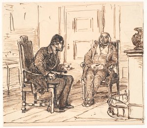 Diskussion zwischen zwei Würdenträgern von Wilhelm Marstrand