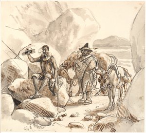 Don Quixote belehrt Sancho über den Ruhm und die Zukunft der Ritter von Wilhelm Marstrand