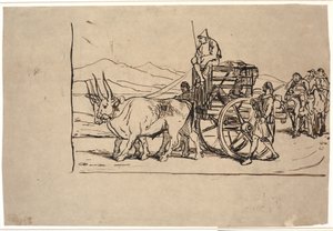 Don Quixotes Heimfahrt im Ochsenkarren von Wilhelm Marstrand