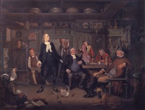 Aus Ludvig Holbergs "Erasmus Montanus", III. Akt, 3. Szene von Wilhelm Marstrand