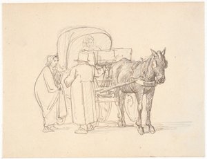 Der Kutscher erhält Anweisungen von Wilhelm Marstrand