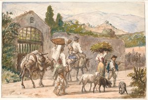 Bauern auf dem Weg nach Rom von Wilhelm Marstrand