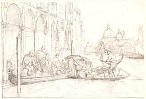 Landung am Canale Grande in Venedig