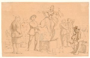 Peder Paars 1. Buch 2. Gesang. Venus steigt aus der Kiste von Wilhelm Marstrand