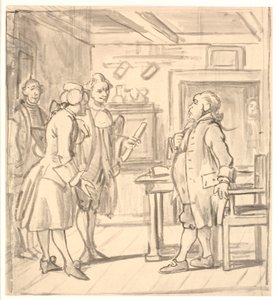 Besuch der Stadträte. (Der politische Kesselflicker) von Wilhelm Marstrand