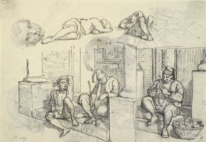 Studien eines Türken und Lazzaron auf einer Treppe