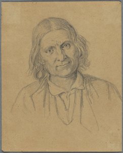 Studie eines Mannes, Studie für Kirchgänger, die in Leksand ankommen von Wilhelm Marstrand